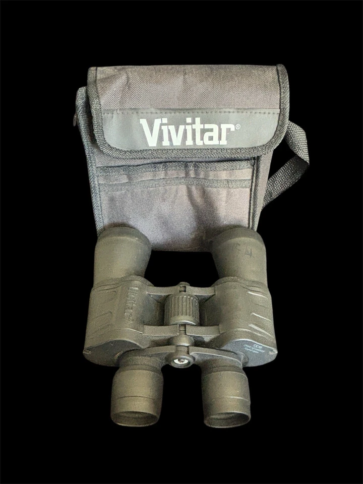 Vivitar Binoculars 7x50 UV Coated Optics w/ Case Tactical Black Wide View Field - Image 2 of 4