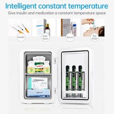 Image of Aoresac Mini Fridge 8 Liter Capacity Touchscreen Small Refrigerator With Glass