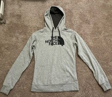 THE NORTH FACE Hoodie Cotton Grey Pullover Hooded Sweatshirt Cute Womens XS