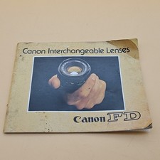 Vintage Canon FD Interchangeable Lenses User Instruction Manual Guide Book