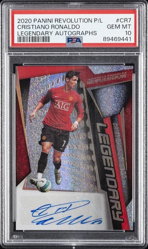 2020 PANINI REVOLUTION PREMIER LEAGUE LEGEND AUTOS CRISTIANO RONALDO PSA 10 AUTO