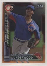 2016 Bowman Chrome Orange Refractor 4/25 Duane Underwood #BSU-DU no9