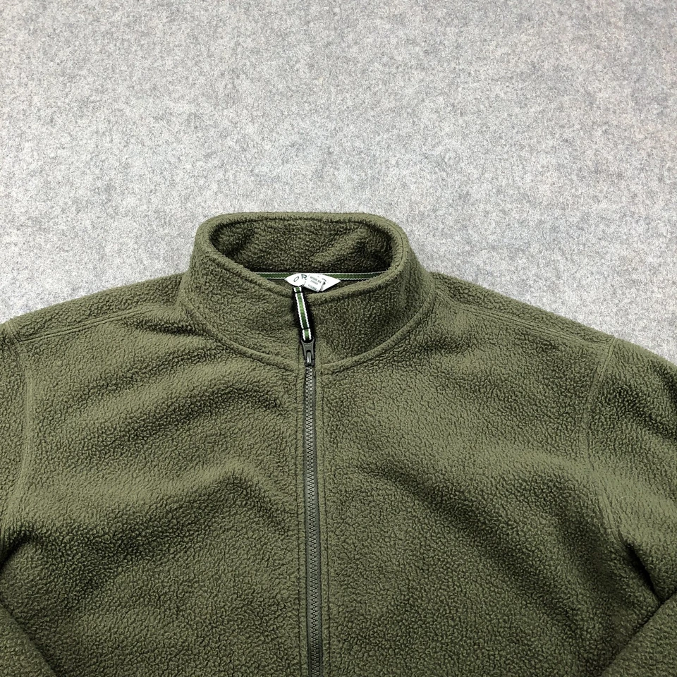 Chaqueta Orvis Para Hombre Mediana Verde Vellón Cremallera Completa Colección Clásica Exterior Cálida Foto 4 de 4