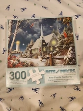 Bits and Pieces 300 Piece Puzzle 18"x24" Alan Giana Snowy Evening Lights Sealed