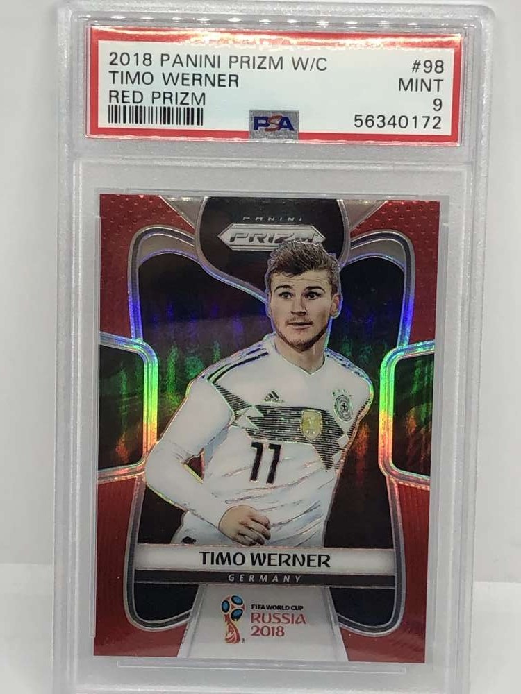2018 Panini Prizm World Cup Red Prizm #98 Timo Werner Germany PSA 9 015/149