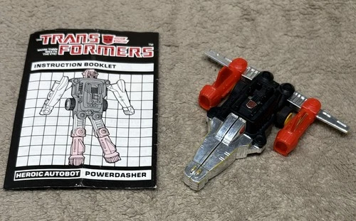 G1 Transformers vintage 1985 original POWERDASHER JET 100% cmplte Works great