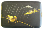 Genuine 1940 Komai Company Of Kyoto Japanese Damascene Cigarette Case 24K Gold