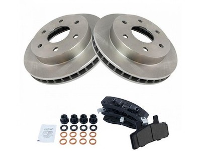 Front TRQ Brake Pad and Rotor Kit fits GMC K2500 1988-1998 94THPS