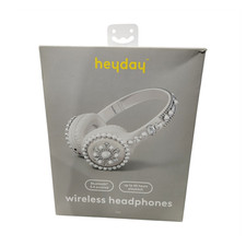 Heyday Embellished white Wireless Bluetooth Headphones