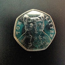 Tom Kitten Fifty Pence 50p Circulated Collectable Coin Beatrix Potter 2017