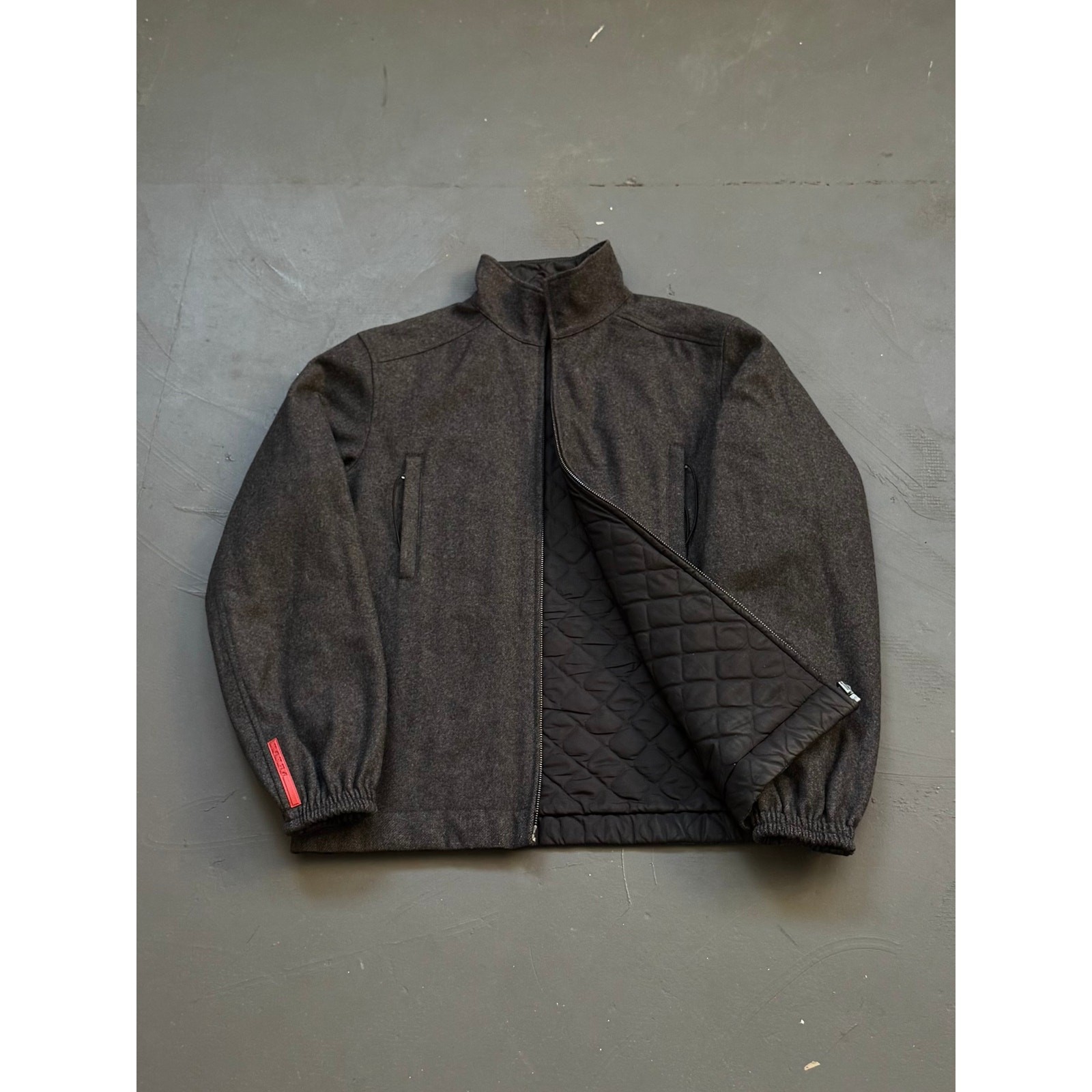 Prada Reversible Wool Technical Jacket — Dark Cha… - image 1