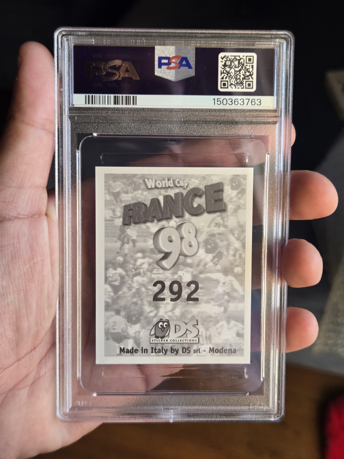 1998 DS World Cup France David Beckham #292 MEGA Rare PSA 10 POP 1 view 2