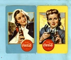 Vintage Pair, Advertisement  Swap Playing Card, "Coca Cola" British Swordfish &