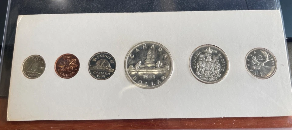 1959 Canada Silver PL Year Set. 6 Coins Cent to $1. Proof-Like Mint UNC - Image 4 of 4