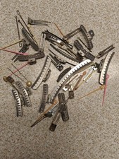 Vintage Lot Of Metal Curler And Hair Clips