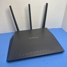 NETGEAR Nighthawk AC1900 R7000 Dual Band WiFi Router Black Tested and Reset