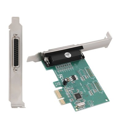 Parallel Port DB25 LPT Printer To PCI-E Express Card Converter Adapter SET