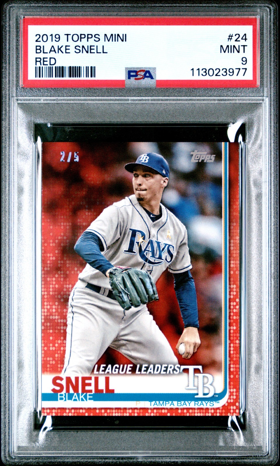 Blake Snell - 2019 Topps On Demand Mini Red  PSA 9  #2/5