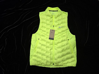 New Nike Vest Volt  Zip Running Therma Fit ADV AeroLoft Repel Down Men s sz m