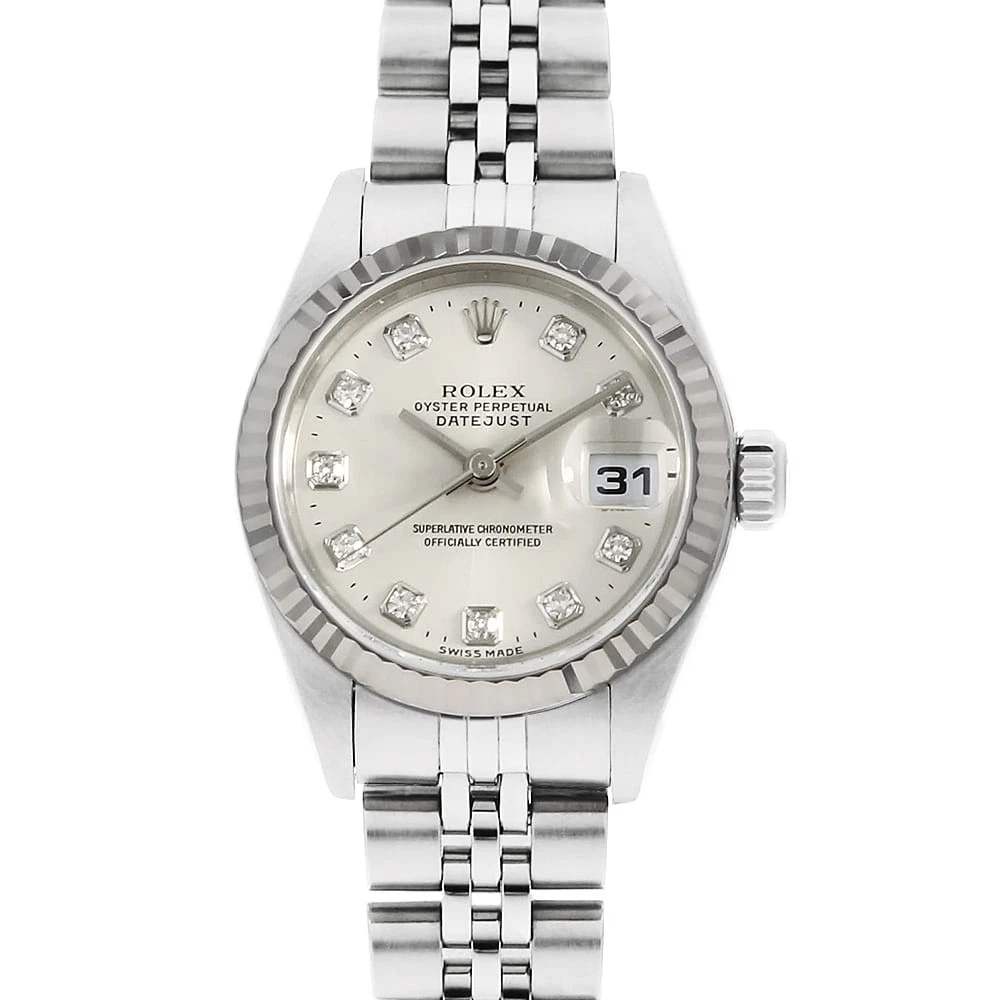 Rolex — ROLEX Datejust 10P Diamond 79174G Silver P Number second hand Women