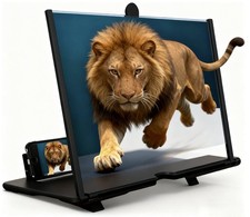 New 2026 3D HD Portable Mobile Phone Screen Expander Magnifier, Black, 10inch 