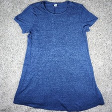 Old Navy Swing Dress Womens XL Cobalt Blue Heather Knit Mini Short Sleeve EUC