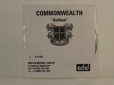 COMMONWEALTH ANTHEM (O D MIX) (H1) 1 Track Promo CD Single including White Sleev