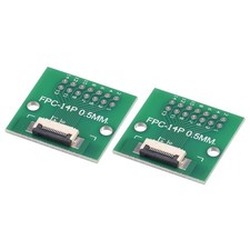 MECCANIXITY FPC FFC PCB Converter Board 14P 0.5mm on Socket Side, Back...