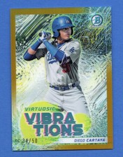 2022 Bowman Chrome Diego Cartaya Virtuosic Vibrations Card #VV-20 SN 24/50