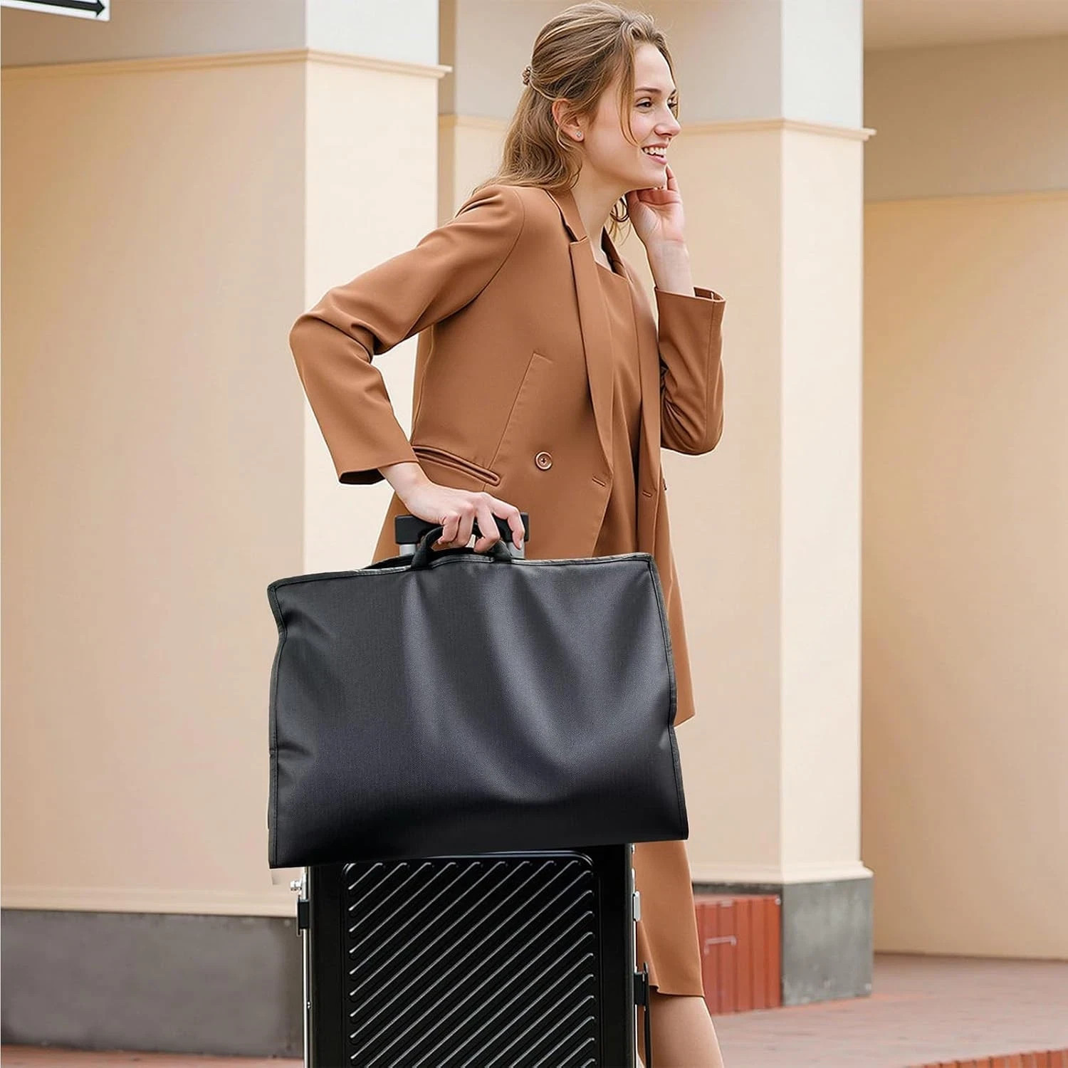 43" Suit Bags for Men Travel, Travel Garment Bag Carry On, Durable Thick