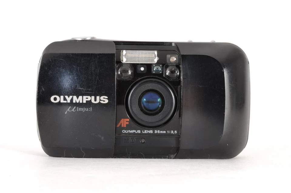 Cámara fotográfica Olympus μ mju negra AF apuntar y disparar 35 mm de Japón Foto 2 de 4