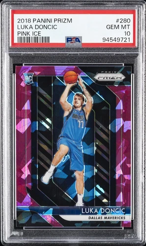 2018 PANINI PRIZM PINK ICE #280 LUKA DONCIC ROOKIE RC PSA 10