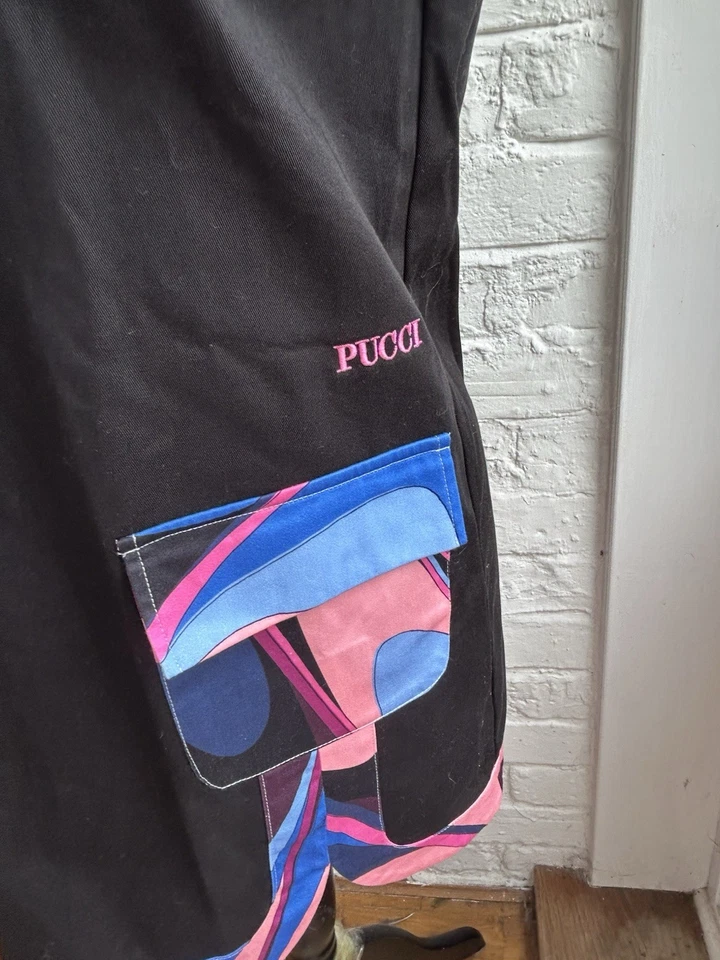 MINI VESTIDO MICRO TEJIDO PUCCI NEGRO Y MULTICOLOR / TALLA 10 Foto 3 de 4