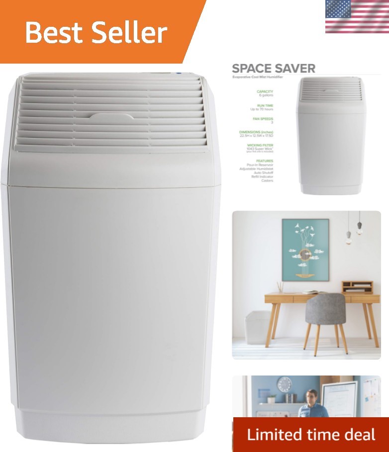 Space Saver Large Evaporative Whole House Commercial 6 Gallon Humidifier for ...