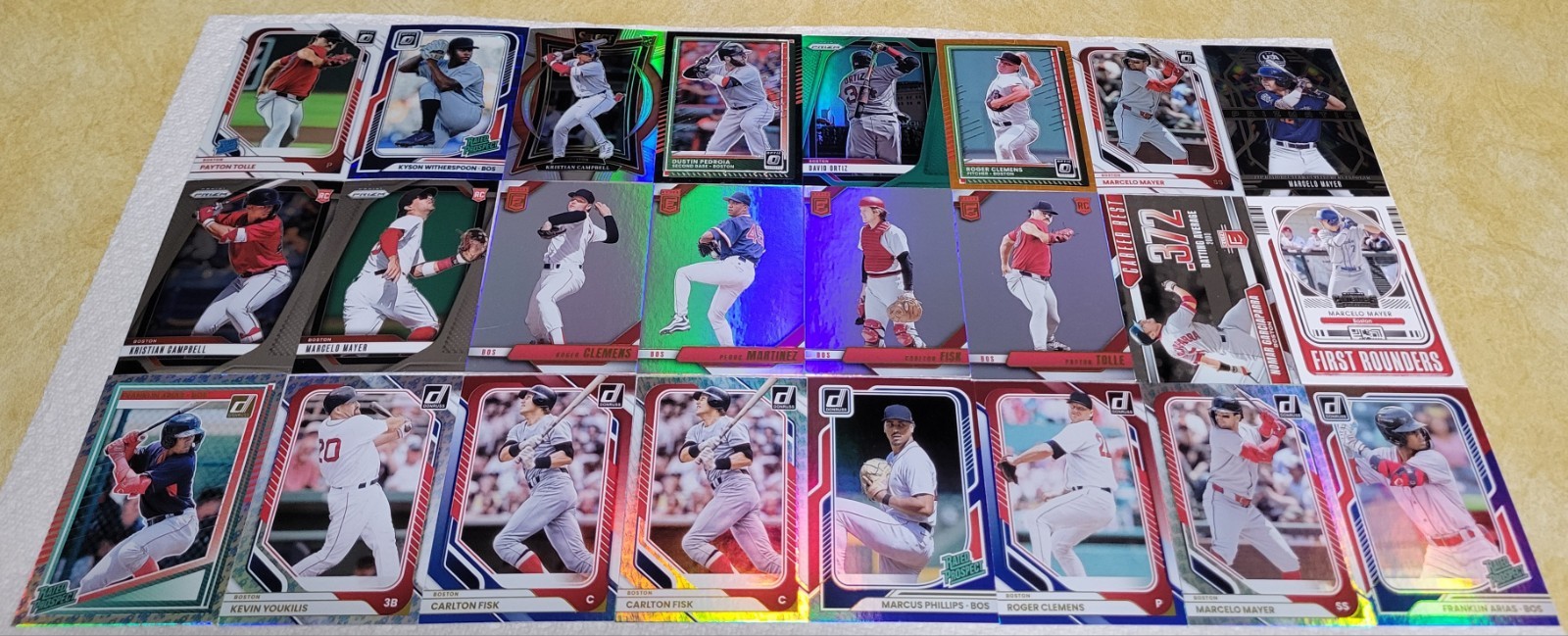 Roman Anthony, Miguel Bleis, Rafael Devers, Red Sox RC patch auto ref SP (132) view 9
