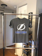 Tampa Bay Lightning New Logo Gray Shirt Adult Small Champion