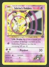 Pokemon Sabrina's Kadabra 58/132 Unlimited Uncommon Gym Challenge (LP) on eBay
