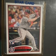 2012 Topps Bryce Harper Rookie Card #661 Washington Nationals MLB Baseball. rookie card picture