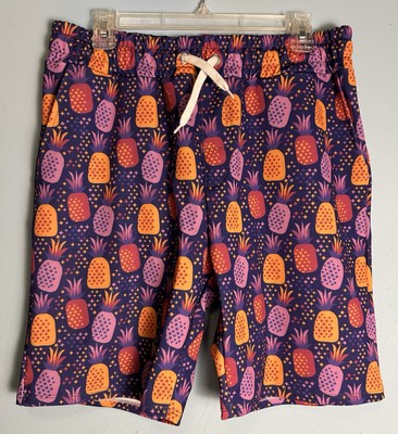 MR. GUGU & MISS. GO COLORFUL PINEAPPLE SHORTS Mens XL Whimsical Festival Novelty