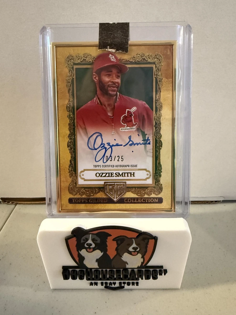 Topps Ozzie Smith Autographed Baseball Sports Trading Cards