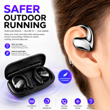 Bone Conduction Headphones Bluetooth 5.0 Wireless Ear Hook Outdoor Sport Headset