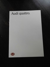 Audi quattro Prospekt Modelljahr 1988