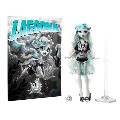 Monster High Reel Drama Lagoona Blue Collector Doll in Black and White, Reproduc