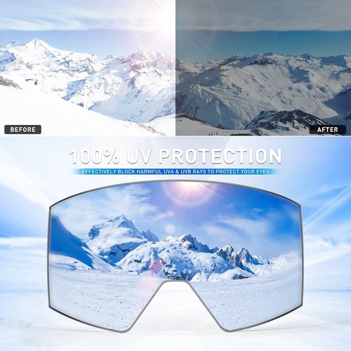 Gafas de esquí magnéticas Gafas de nieve para hombres mujeres Protección UV400 Antiniebla Sno... - Imagen 5 de 6