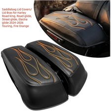 Saddlebag Lid Coverslid Bras For Harley Davidson 2024-2026 Touringfire Orange Saddlebag Lid Coverslid Bras For Harley Davidson 2024-2026 Touringfire Orange