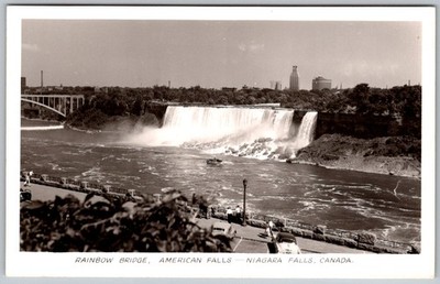 Vtg RPPC Postcard Rainbow Bridge American Niagara Falls, CA 1950s