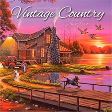 Vintage Country 2027 12 X 24 Inch Hanging Monthly Square Wall Calendar Featuri