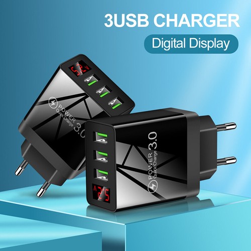 5V 3A Usb Wall Charger Compatible For Iphone Pro Max Digital Screen Display - Photo 10 sur 16
