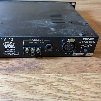その他 RANE VP12 Rane VP12 Voice Processor NO Power Supply VP 12 | eBay