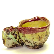 Sculpture cup mug Auris unique ceramic stoneware Prof em A Loeschner-Gornau T3